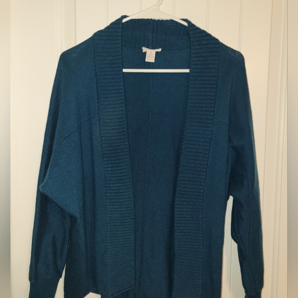 Chico Open Cotton Cardigan Size 1 Small Oversized